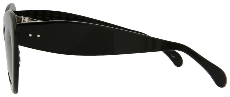 Alaia Cat Eye Frame Acetate Sunglasses Black Black Grey