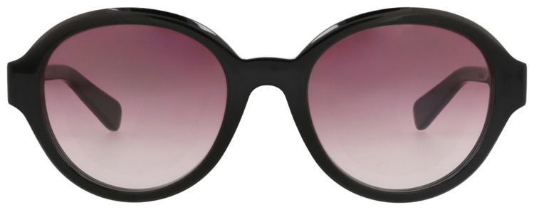 Chloe Round Frame Recycled Acetate Sunglasses Black Black Red