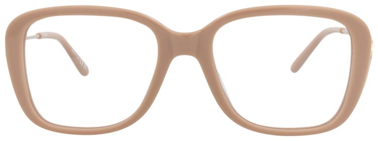 Chloe Square Frame Recycled Acetate Optical Frames Nude Gold Transparent