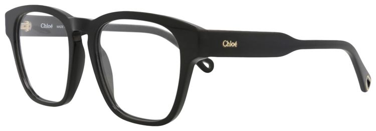 Chloe Square Frame Recycled Acetate Acetate Optical Frames Black Black Transparent