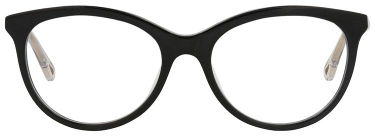 Chloe Round Frame Bio Acetate Optical Frames Black Grey Transparent