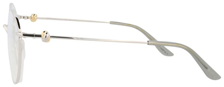 Cartier Photochromic Round Frame Metal Optical Frames Silver Silver Transparent