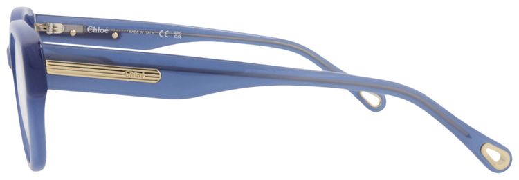 Chloe Square Frame Bio Acetate Acetate Optical Frames Blue Blue Transparent