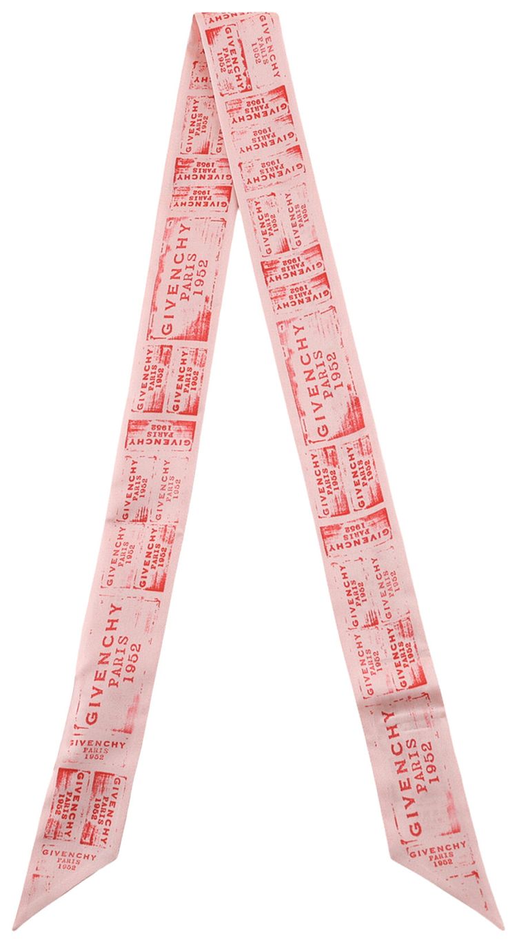 Givenchy Patchwork Stamp Silk Bandeau Light Pink Vermillion