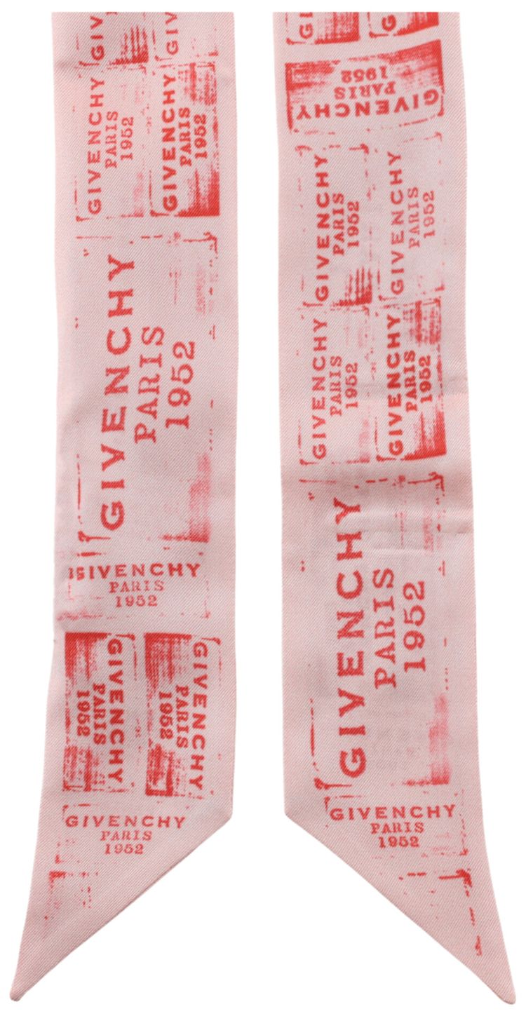 Givenchy Patchwork Stamp Silk Bandeau Light Pink Vermillion