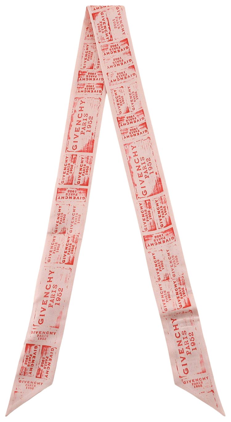 Givenchy Patchwork Stamp Silk Bandeau Light Pink Vermillion