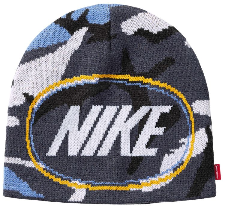 Supreme x Nike Oval Beanie Blue Camo