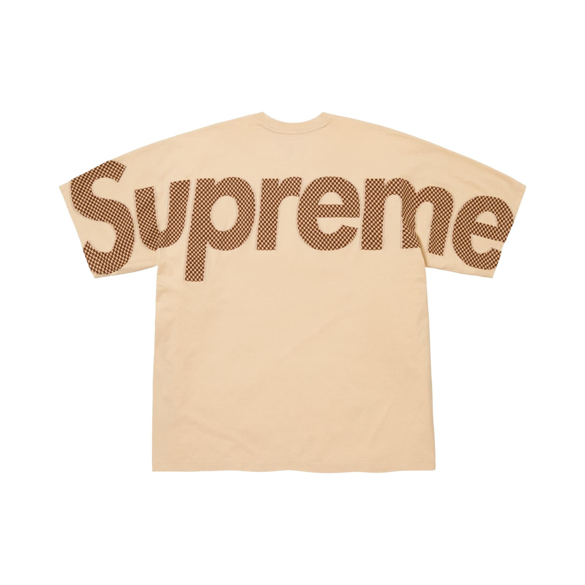 Buy Supreme Checkerboard Intarsia Short-Sleeve Top 'Light Tan