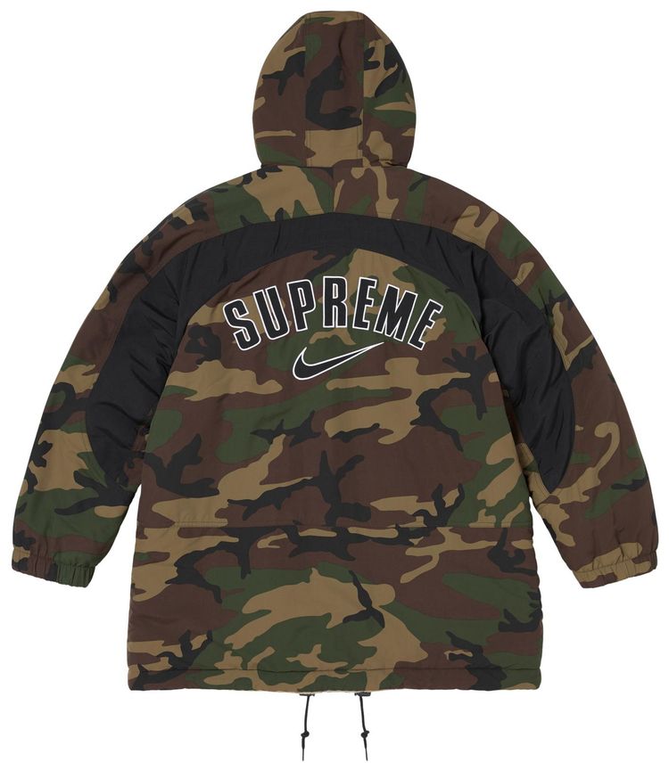 Supreme x Nike Faux Fur Reversible Parka Woodland Camo