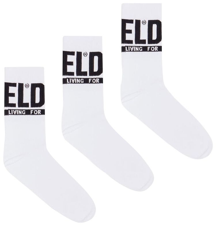 Diesel SKM Ray 3 Pack Socks White