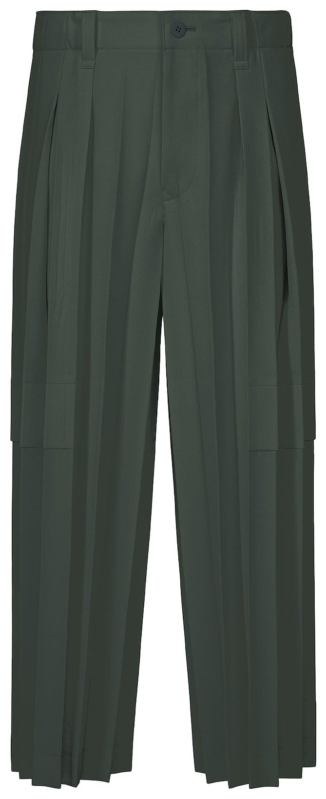 Issey Miyake Edge Trousers Dark Green