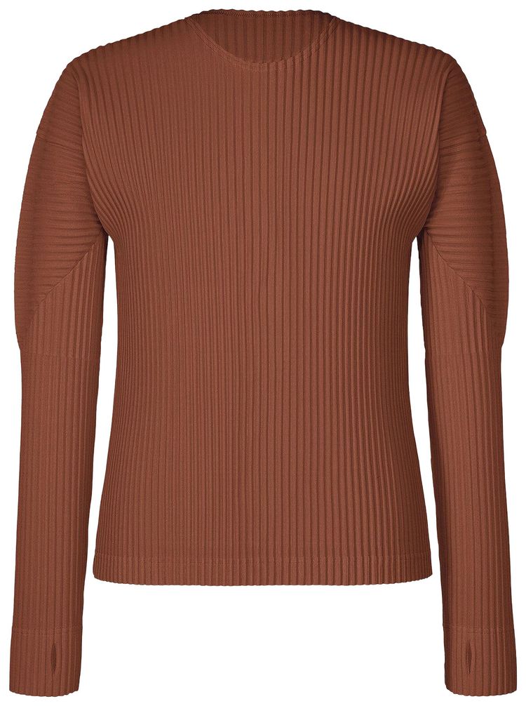 Issey Miyake Long Sleeve Top Darkside Brown