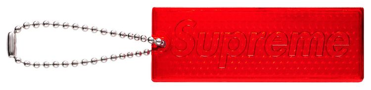 Supreme Reflective Keychain Red