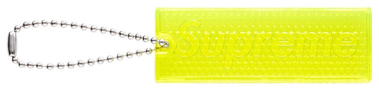 Supreme Reflective Keychain Yellow