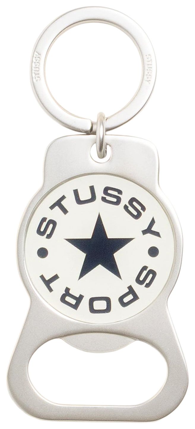 Stussy Bottle Opener Keychain Silver