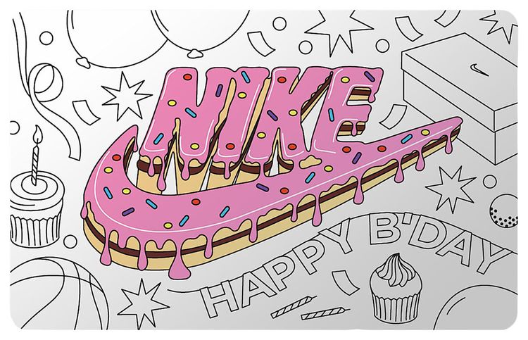 Nike Gift Card Mailed In a Mini Shoebox White