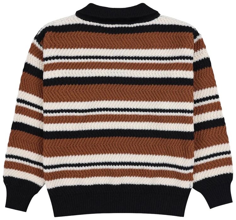 Pleasures Cooper Polo Sweater Brown