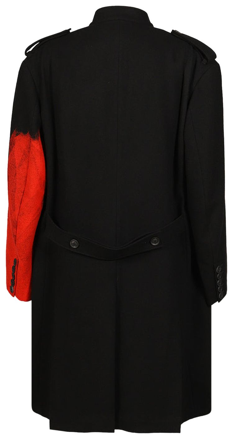 Yohji Yamamoto Needle Punched Flannel Red Military Jacket BlackRed
