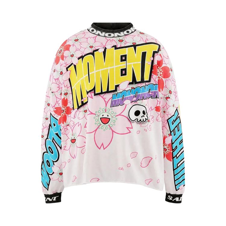 Takashi Murakami Long Sleeve Wide T Shirt SakuraWhite