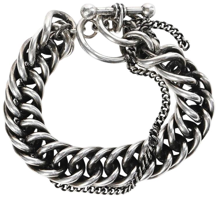 Ann Demeulemeester Hinna Double Chains Bracelet Antique Silver