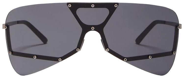 Rick Owens DRKSHDW Tower Sunglasses Silver TempleBlack