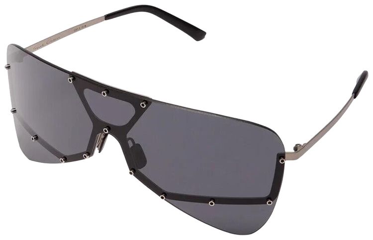 Rick Owens DRKSHDW Tower Sunglasses Silver TempleBlack