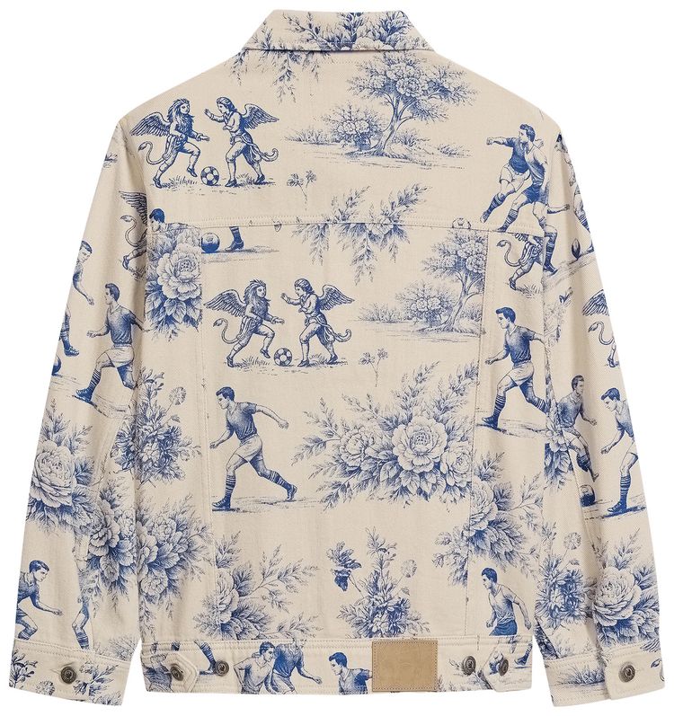KidSuper Toile De Jouy Denim Jacket Cream
