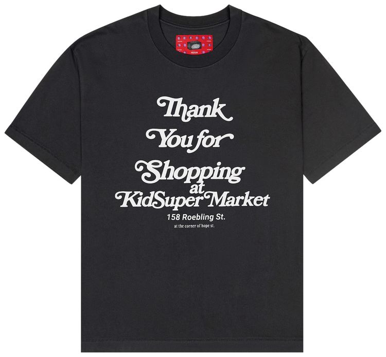 KidSuper Thank You For Shopping Tee Washed Black