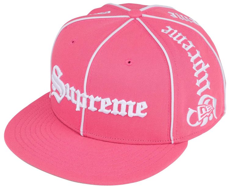 Supreme Piping Script New Era Pink