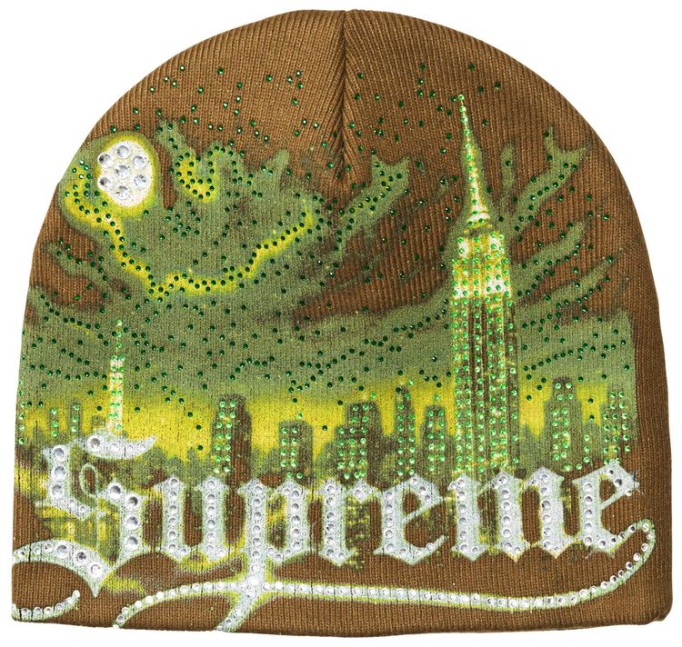 Supreme Cityscape Beanie Brown