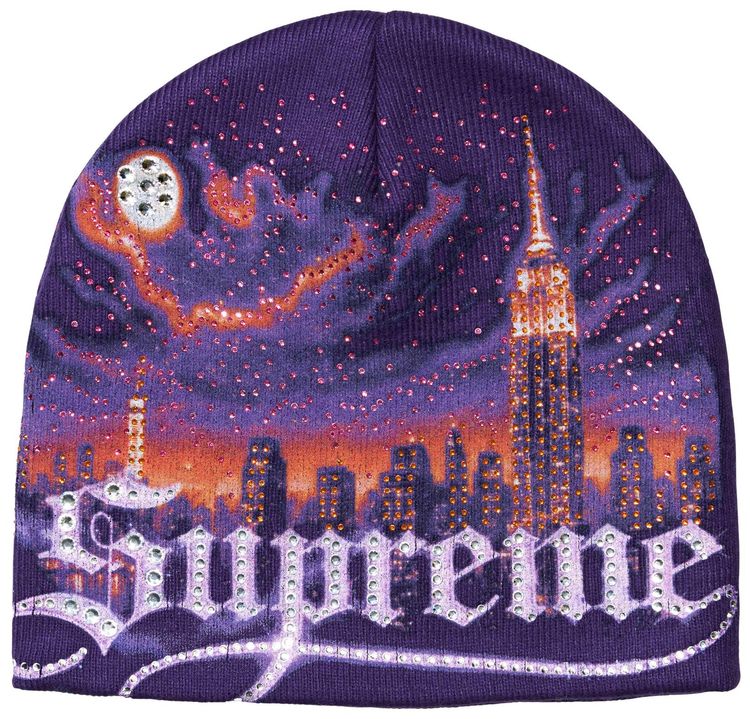 Supreme Cityscape Beanie Purple
