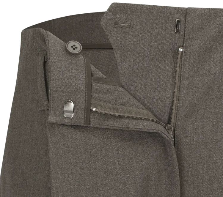 Amomento Straight Tuck Pants Brown