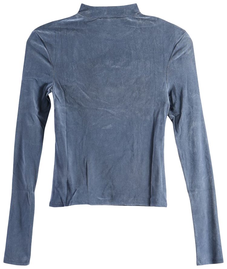 Amomento Mock Neck Top Blue