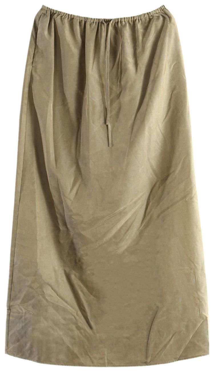 Amomento Cupro Banding Skirt Khaki