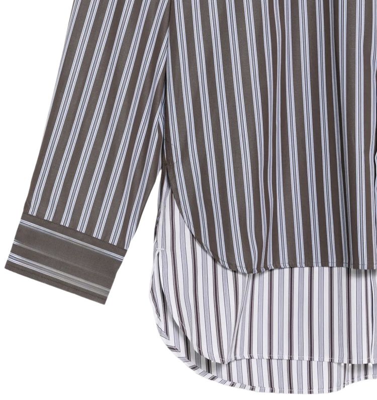 Dries Van Noten Striped Shirt Brown