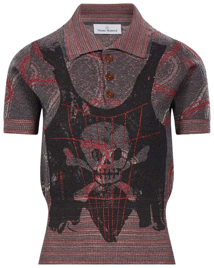 Vivienne Westwood Cutlass Polo Grey Stone Red