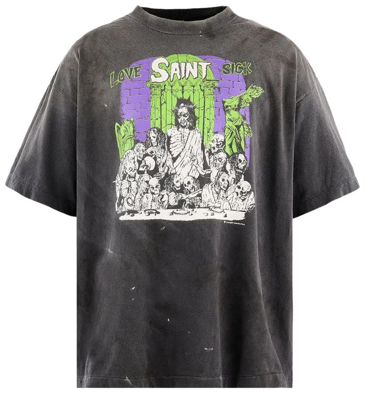 SAINT Mxxxxxx Love Sick Short Sleeve T Shirt Black