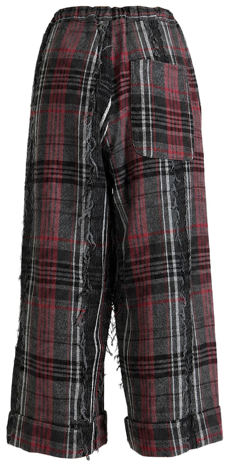 Ys O Front Tuck Turn Up Pant Grey