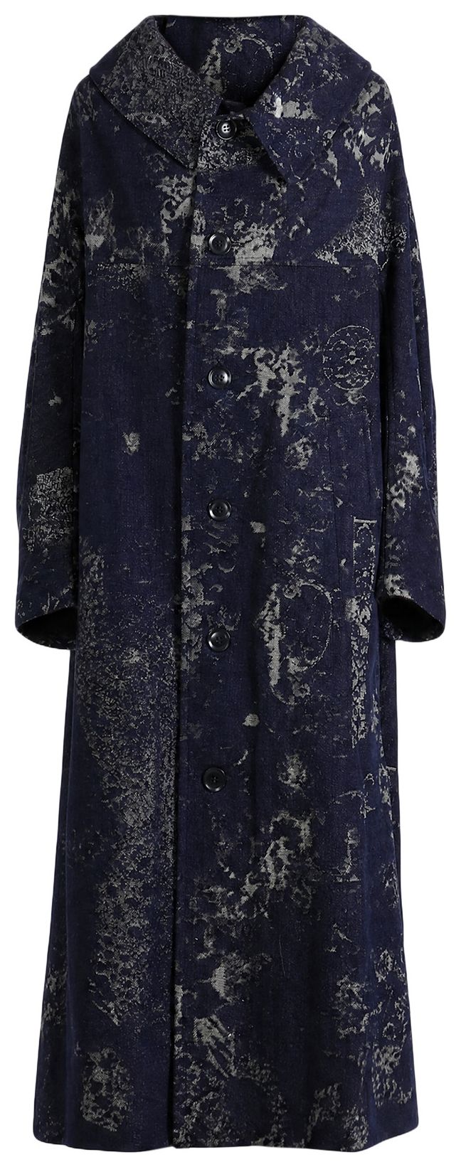 Ys U Arranged Sleeve Coat Navy