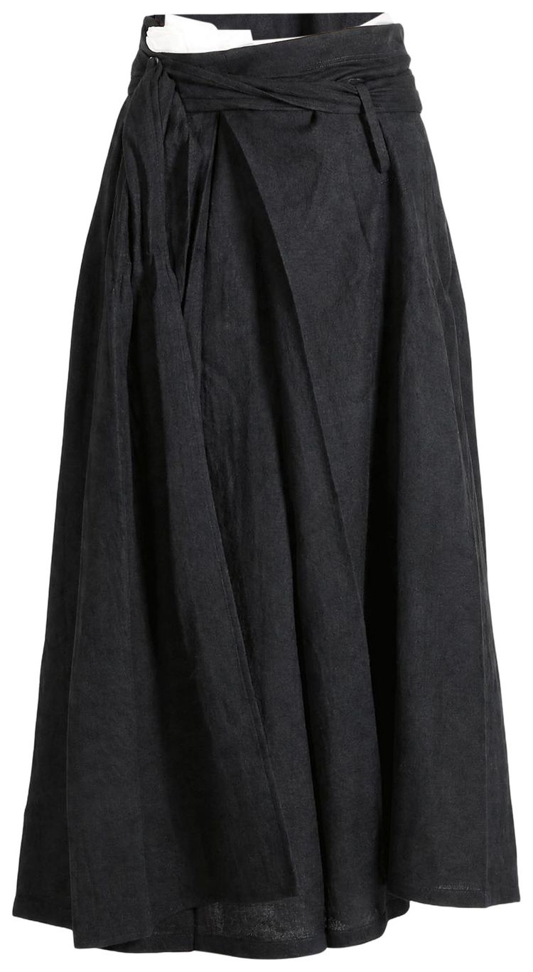 Yohji Yamamoto Layered Pleates Skirt Black