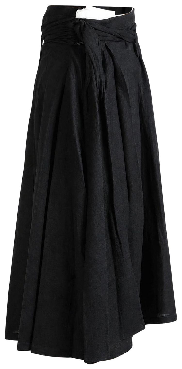 Yohji Yamamoto Layered Pleates Skirt Black