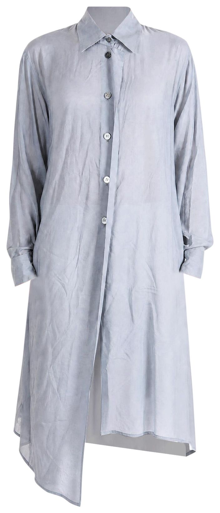 Yohji Yamamoto TuckDrape Blouse Shirts Blue