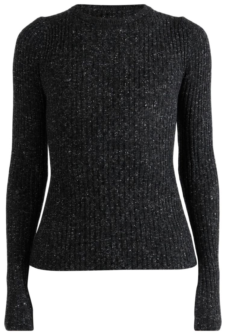 Auralee Cashmere Nep Knit Pullover Mix Black