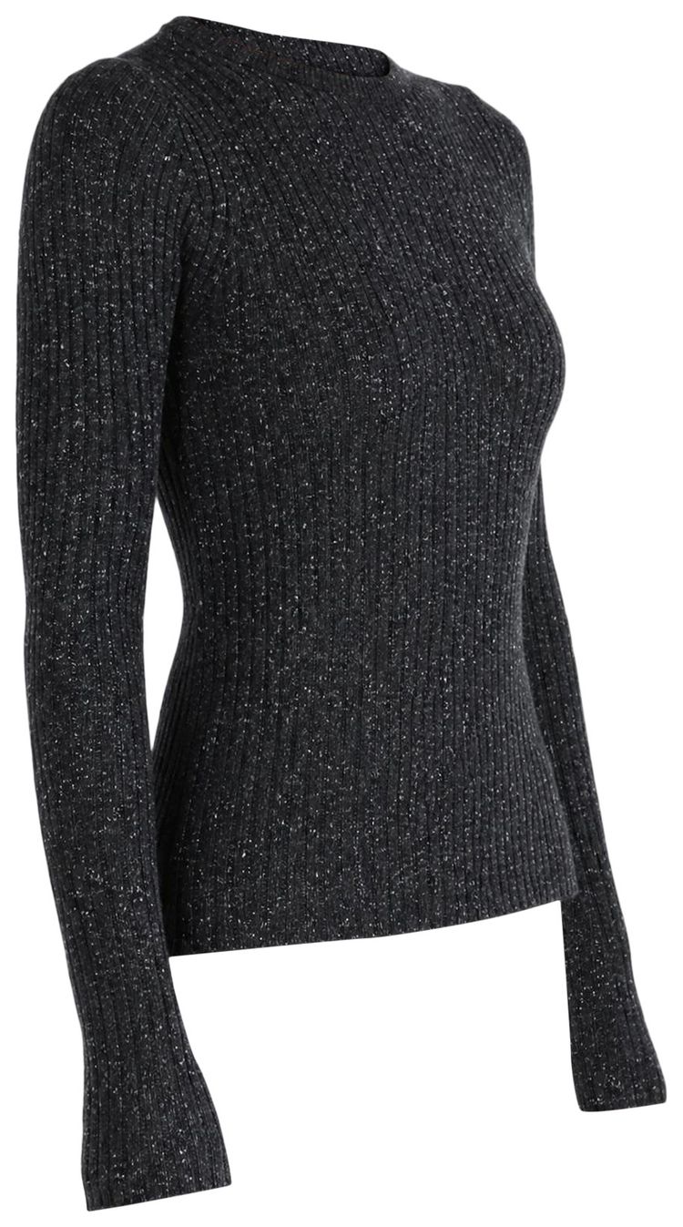 Auralee Cashmere Nep Knit Pullover Mix Black