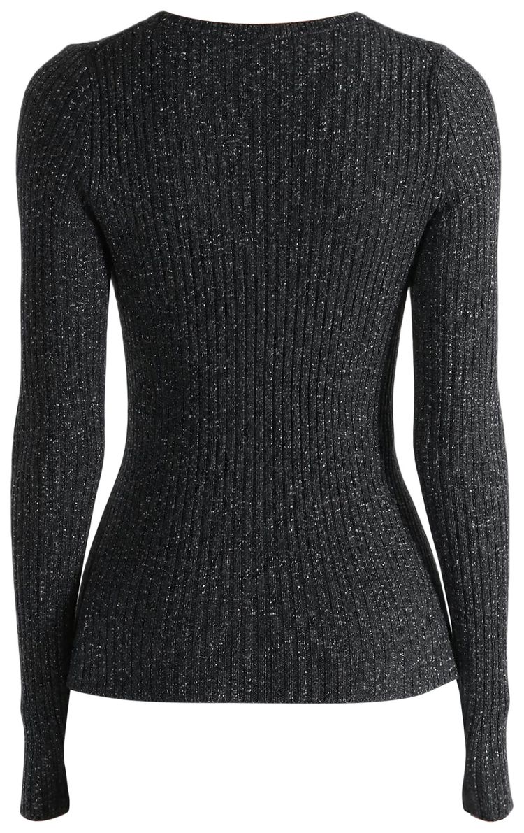 Auralee Cashmere Nep Knit Pullover Mix Black