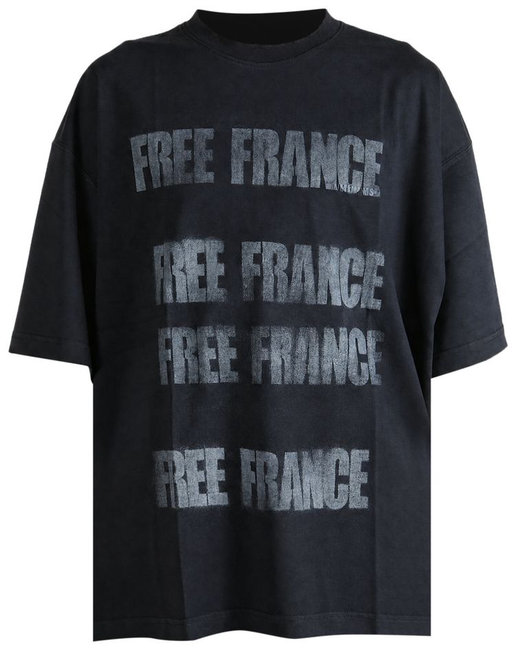 Vetements Free France Boxy T Shirt Black