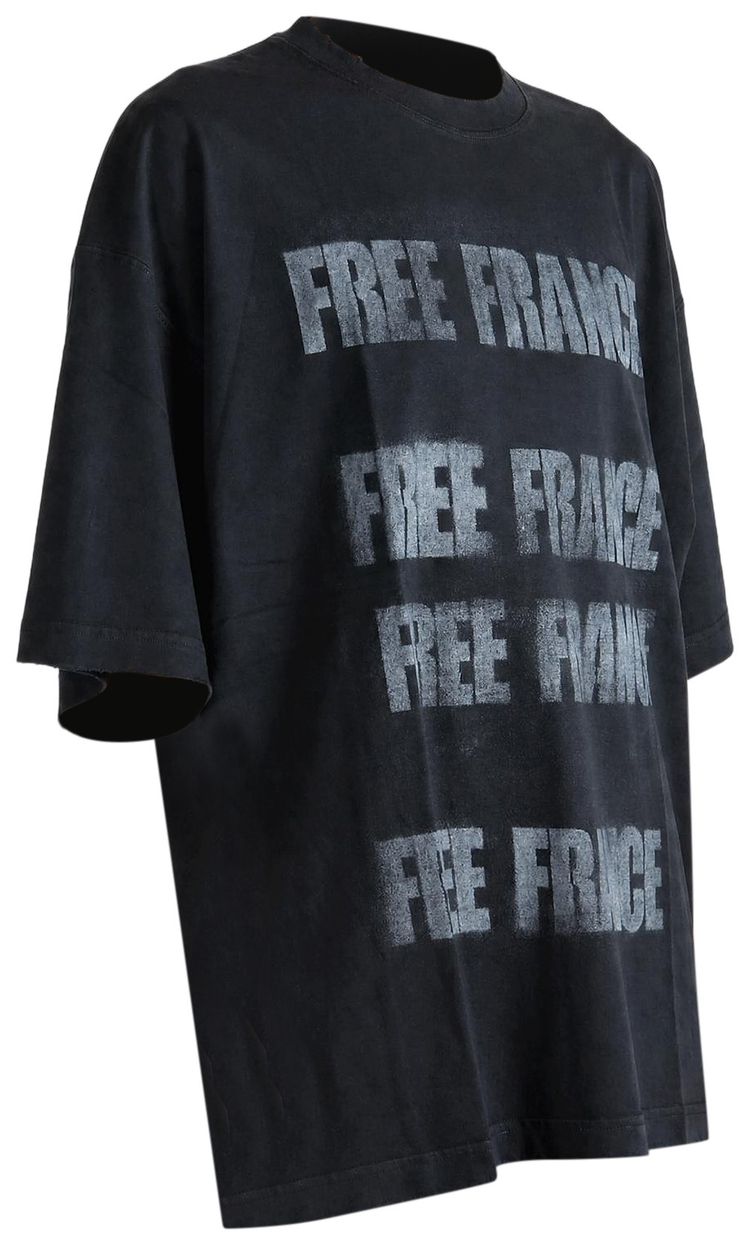 Vetements Free France Boxy T Shirt Black
