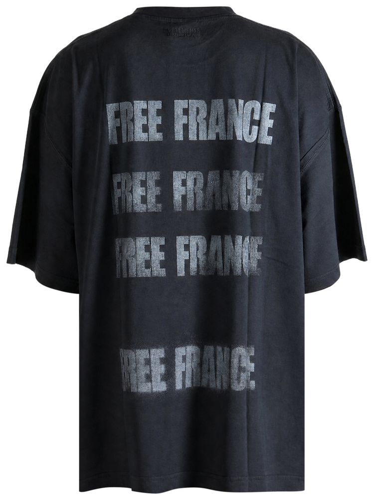 Vetements Free France Boxy T Shirt Black