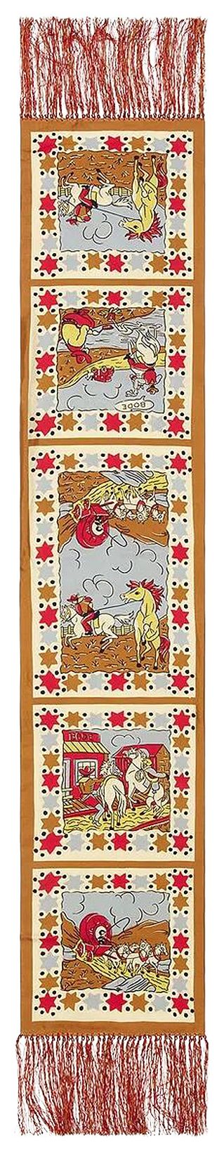 Bode Cowboy Comic Scarf Multicolor
