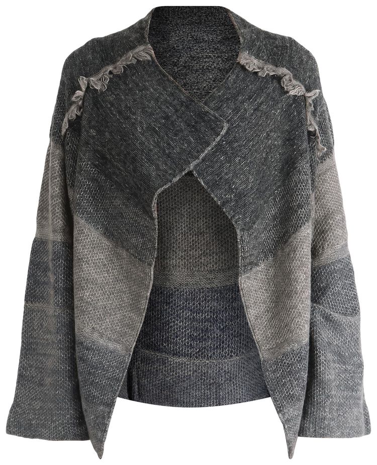 Ys M Fringe Pin Grey